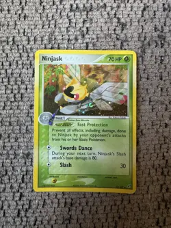 2005 Pokemon EX Deoxys 13/107 Ninjask Holo MP Rare Vintage Card Gold Collection - Image 1