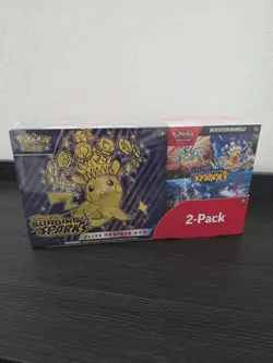 Pokemon Scarlet and Violet Surging Sparks ETB & Booster Bundle (Costco 2-pack) - Image 1