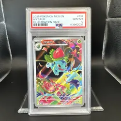 2025 Pokemon Mega Evolution Ivysaur #134 IR Graded PSA 10 - Image 1