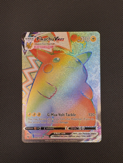 Pikachu VMax Rainbow 188/185 Vivid Voltage Pokemon Card - Image 1