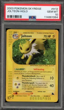 Pokemon Jolteon Skyridge Holo Rare #H12 PSA 10 Gem Mint - Image 1