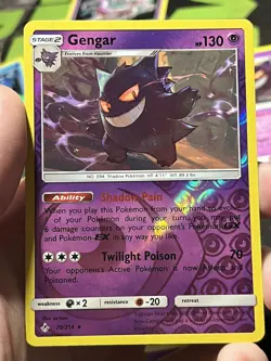 Pokemon Gengar 70/214 Sm-Unbroken Bonds Reverse Holo Rare - Image 1