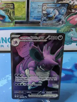 Team Rocket's Nidoking ex 216/182 Double Rare FA - Pokemon Destined Rivals NM - Image 1