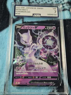 Pokemon Mewtwo V Double Rare Holo 030/071 S10b Pokemon GO AGS 7 Japanese 2022 - Image 1