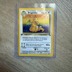 Pokemon Dragonite 4/62 Fossil 1st Edition Holo Rare 1999 - Image 1
