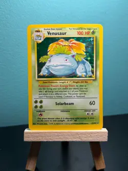 1999 Pokemon Card - Venusaur Base Set Rare Holo 15/102 TCG - Image 1