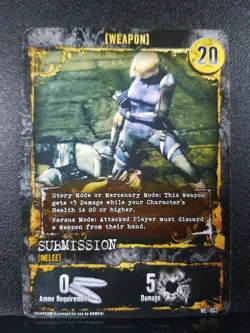 Resident Evil Deck Building Game 2010 Replacement Card Weapon Submission Attack - Image 1