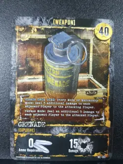 Resident Evil Deck Building Game 2010 Replacement Weapon Grenade Explosive Card - Image 1