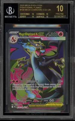 Pokemon Mega Charizard X ex Phantasmal Flames Ultra Rare #109 BGS 10 BLACK LABEL - Image 1