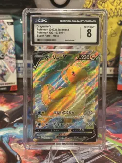 2022 Pokemon TCG: Dragonite V Super Rare Holo 078/071 Pokemon GO CGC NM/Mint 8 - Image 1