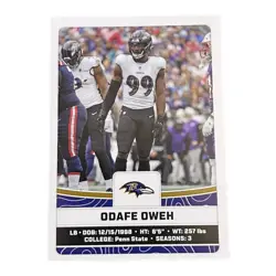 Panini NFL Sticker & Card Collection 2023 Sticker No. 120 Odafe Oweh - Image 1