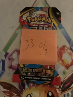 (VERY HEAVY) 33.01g Pokemon TCG Mega Evolution Sleeved Booster Pack (SEALED)✅ - Image 2