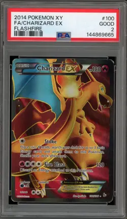 Pokemon Charizard EX XY Flashfire Full Art #100 PSA 2 - Image 1