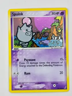 🇨🇦 NM Pokemon TCG Spoink 62/100 EX Crystal Guardians Reverse Holo (2006) - Image 1