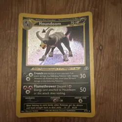 Pokemon TCG Houndoom Neo Discovery Holo Rare 4/75 English 70 HP - Image 1