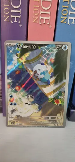 Pokemon TCG Oshawott 105/086 White Flare Holo Illustration Rare NM/M - Image 1