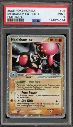 Pokemon Medicham ex EX Emerald Holo Ultra Rare #95 PSA 9 Mint - Image 1