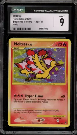 Pokemon Moltres Supreme Victors Holo Secret Rare #149 CGC 9 Mint - Image 1