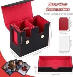 Card Deck Box for MTG with Commander Display, 2 in 1 Card Storage Box - Image 7