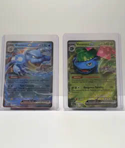 🔥 Pokemon TCG – Blastoise ex 030/142 & Venusaur ex 001/142 – Stellar Crown – NM - Image 1