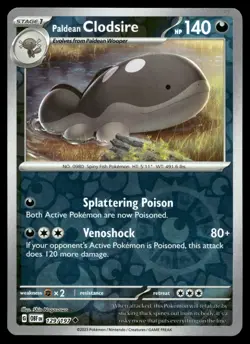 PALDEAN CLODSIRE 129/197 UNCOMMON OBSIDIAN FLAMES POKEMON - Image 1