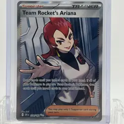 Pokemon TCG Destined Rivals Team Rocket’s Ariana #224/182 Full Art Trainer NM - Image 1