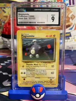 Magnemite Pokemon 1999 Base Set 53/102 CGC 9 Mint - Image 1