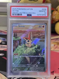 2025 Pokemon SVP EN Victini Unova Victini Illusion Collection #208 psa 10 - Image 2