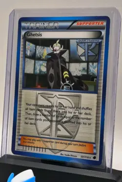 2013 Pokemon TCG Plasma Freeze Trainer Ghetsis (Team Plasma) 101/116 Non-Holo LP - Image 4