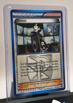 2013 Pokemon TCG Plasma Freeze Trainer Ghetsis (Team Plasma) 101/116 Non-Holo LP - Image 5