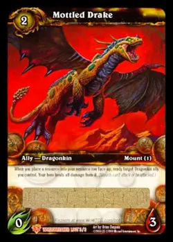 WoW TCG Loot Card - Mottled Drake - Unused/Unscratched - Image 1