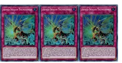 Yugioh- 3X Armed Dragon Thunderbolt - Super Rare - 1st Edition - BLVO-EN067 - NM - Image 1