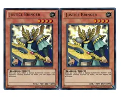 Yugioh- 2X Justice Bringer - Ultra Rare - Unlimited - DP10-EN013 - Near Mint - Image 1