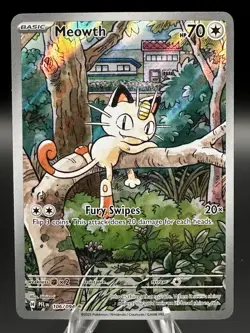 Meowth 106/094 Illustration Rare - Phantasmal Flames Pokemon TCG -NM - Image 1