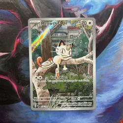 Pokemon TCG Card Meowth 106/094 Phantasmal Flames Illustration Rare - NM - Image 2