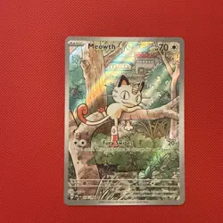Pokemon TCG Meowth Phantasmal Flames- illustration Rare- 106/094 NM - Image 1