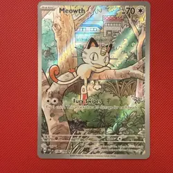 Pokemon TCG Meowth Phantasmal Flames- illustration Rare- 106/094 NM - Image 3