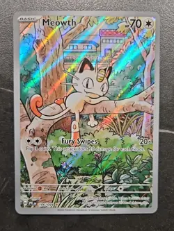 Pokemon TCG Meowth 106/094 Illustration Rare Phantasmal Flames NM+/Pack Fresh - Image 1
