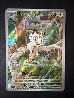 Pokemon TCG Meowth Illustration Rare Phantasmal Flames 106/094 English NM - Image 1