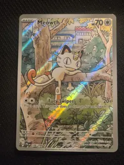 Pokemon TCG Meowth 106/094 Phantasmal Flames Illustration Rare NM/M - Image 1