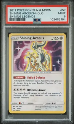 Pokemon TCG Shining Arceus Shining Legends 57/73 Shiny Holo Rare PSA 9 Pokemon - Image 1