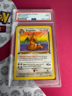 1999 1st Ed Dragonite 19/62 Rare PSA 9 Mint Pokemon Fossil WOTC - Image 3