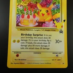 Birthday Pikachu 24 Pokemon Celebrations Collection Holo Card - Image 3