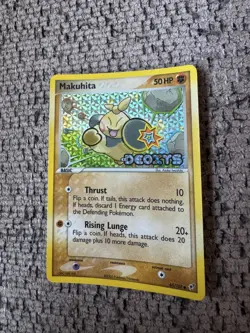 2005 Pokemon EX Deoxys 65/107 Makuhita Reverse Holo NM Rare Vintage Card STAMPED - Image 2