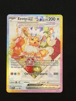 Pokemon TCG Prismatic Evolutions SPC Eevee EX Black Star Promo Card SVP 174 NM - Image 1