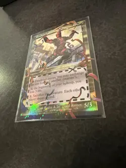 MTG Deadpool, Trading Card Secret Lair Confetti Pool Party Foil Chase Card 7129 - Image 2