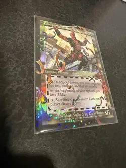 MTG Deadpool, Trading Card Secret Lair Confetti Pool Party Foil Chase Card 7129 - Image 3