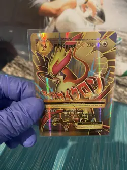 Pokemon TCG M Pidgeot EX Full Art Ultra Rare Holo 105/108 Evolutions 220 HP Card - Image 1