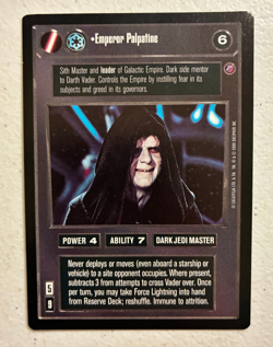 Decipher Star Wars CCG Death Star II Emperor Palpatine UR Ultra Rare Card - Image 1