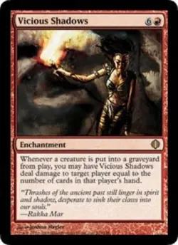 MTG magic cards 1x Vicious Shadows - Foil Shards of Alara NM-Mint, English - Image 1